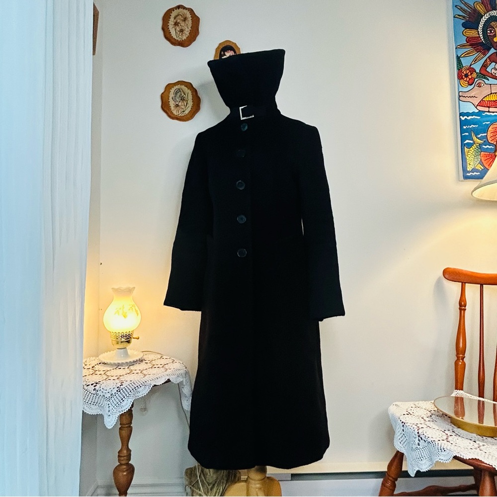 Zara Black wool Long Coat